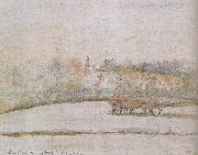 Camille Pissarro mist cream oil painting reproduction
